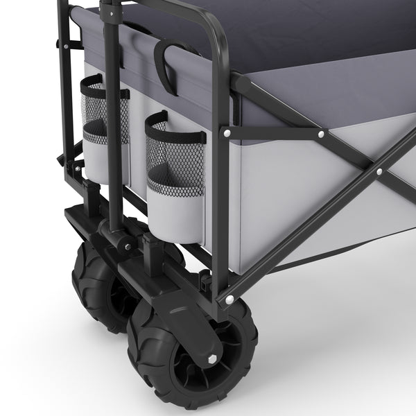 Bollerwagen faltbar BENNY grau