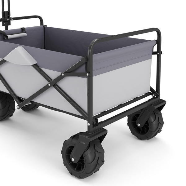 Bollerwagen faltbar BENNY grau
