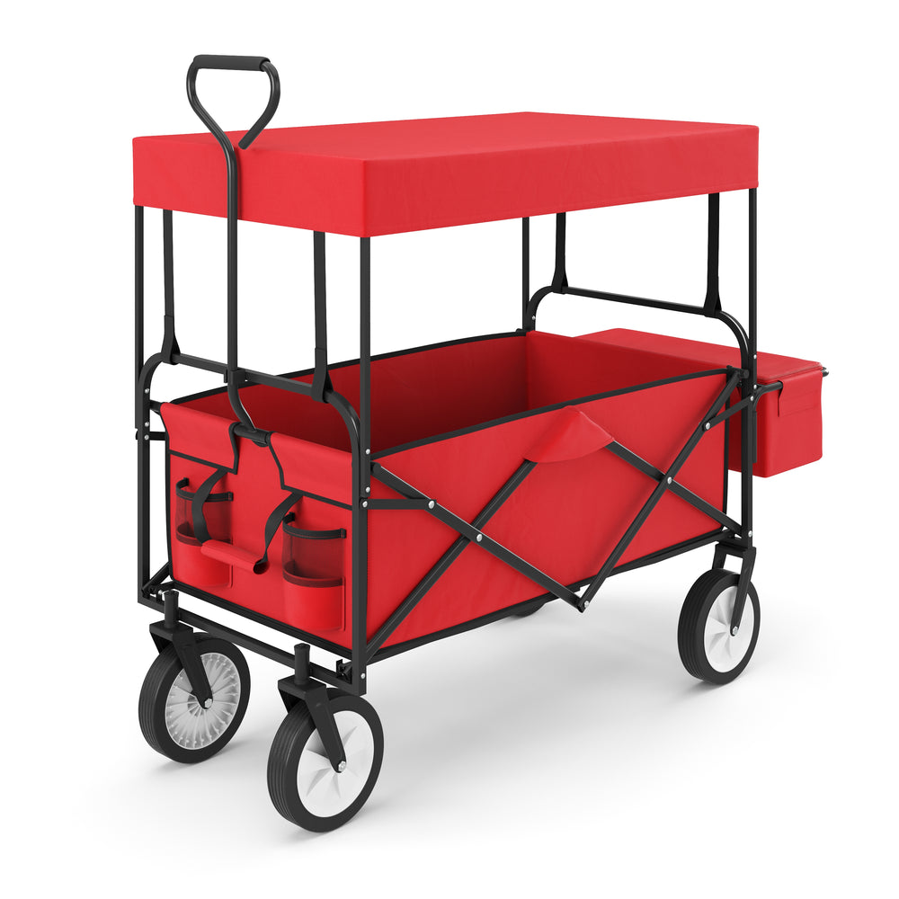 Handcart, transport trolley with roof
