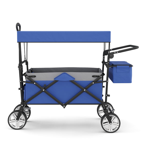 Bollerwagen faltbar mit Dach KENNY blau