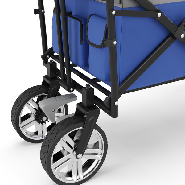 Bollerwagen faltbar mit Dach KENNY blau