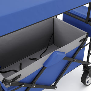 Bollerwagen faltbar mit Dach KENNY blau