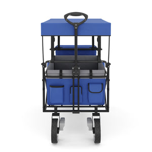 Bollerwagen faltbar mit Dach KENNY blau