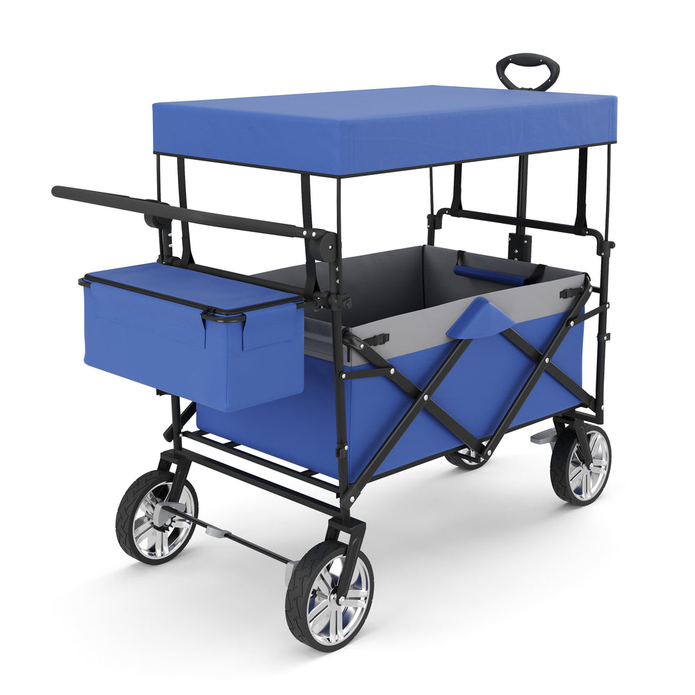 Folding wagon with canopy KENNY blue