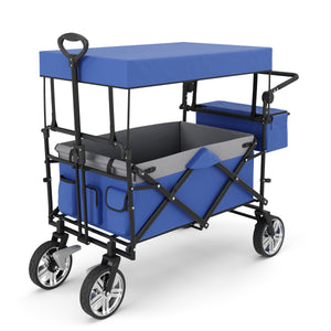 Bollerwagen faltbar mit Dach KENNY blau