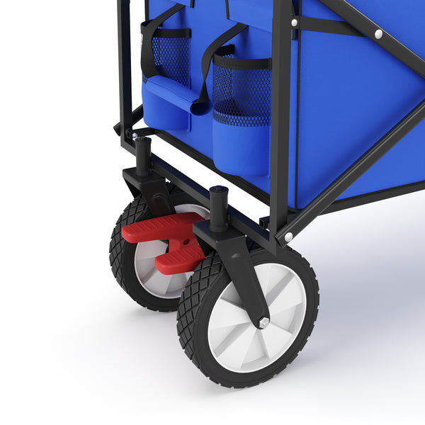 Bollerwagen faltbar mit Dach TOMMY blau