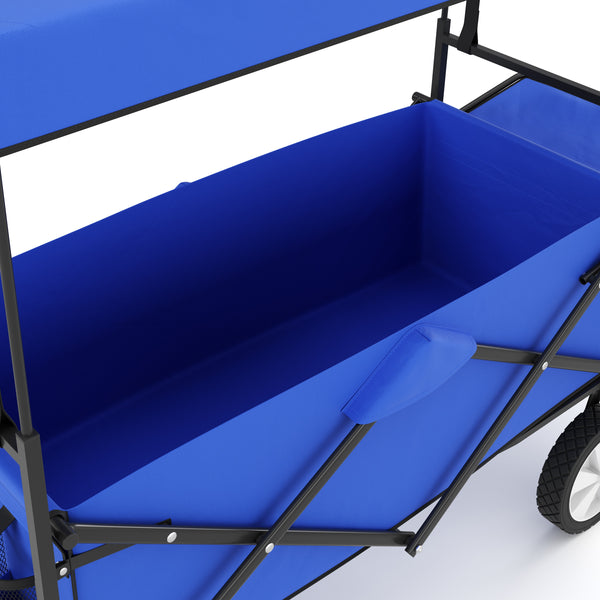 Bollerwagen faltbar mit Dach TOMMY blau