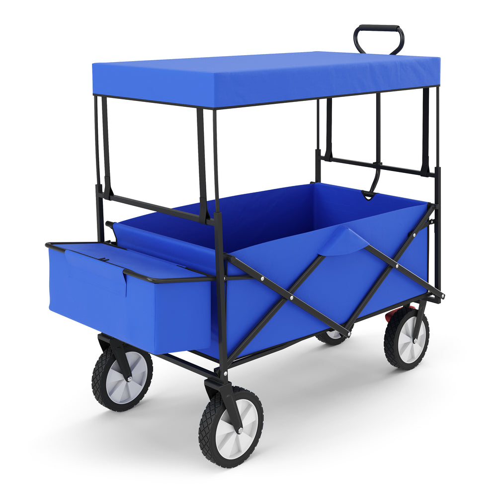 Folding wagon with canopy TOMMY blue