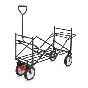 Bollerwagen faltbar mit Dach TOMMY grau