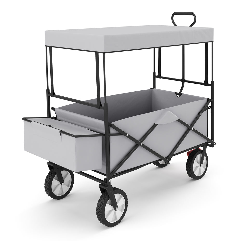 Folding wagon with canopy TOMMY grey