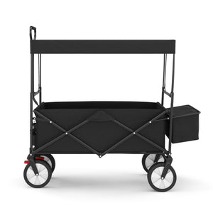 Bollerwagen faltbar mit Dach TOMMY schwarz