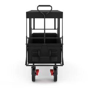 Bollerwagen faltbar mit Dach TOMMY schwarz