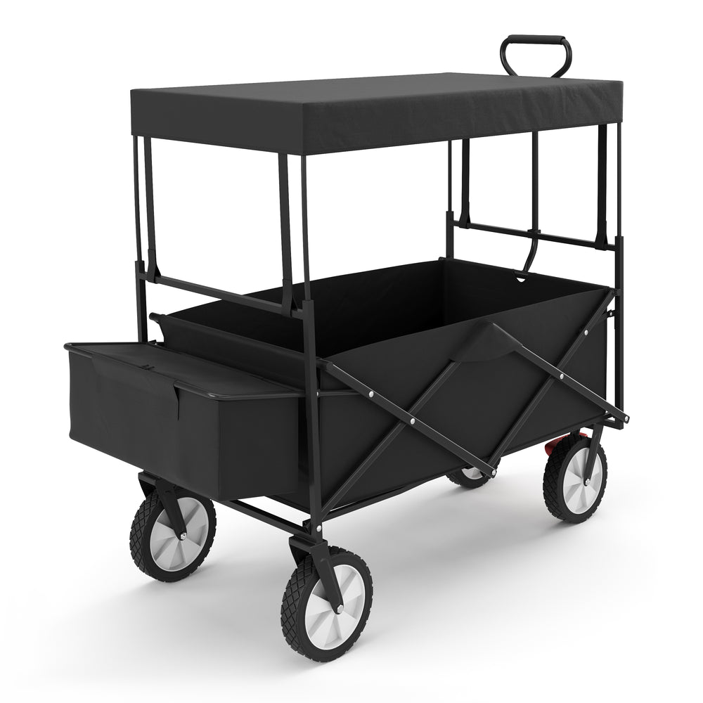 Folding wagon with canopy TOMMY black