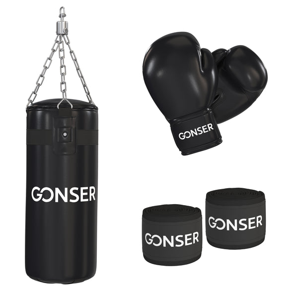 Boxsack Set mit Handschuhen und Bandagen