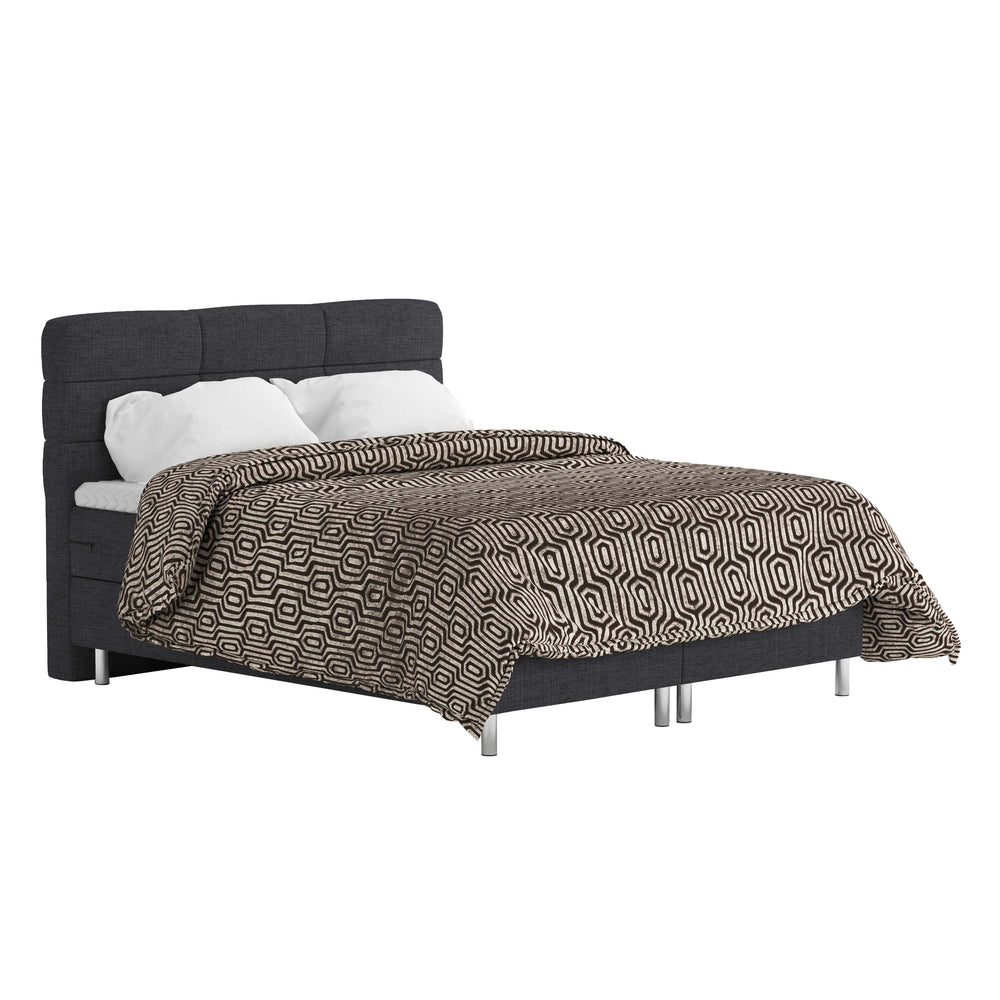 Box spring bed MIDNIGHT anthracite 160 x 200 cm