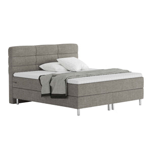 Boxspringbett MIDNIGHT hellgrau 180 x 200 cm