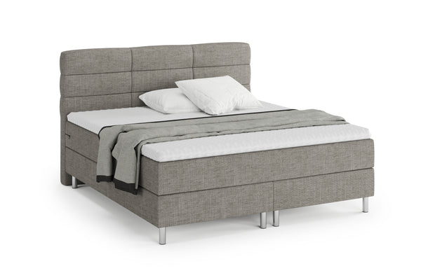 Boxspringbett MIDNIGHT hellgrau 180 x 200 cm