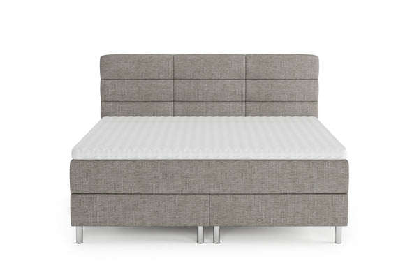 Boxspringbett MIDNIGHT hellgrau 180 x 200 cm