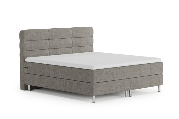 Boxspringbett MIDNIGHT hellgrau 180 x 200 cm