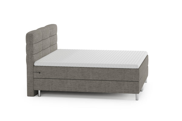 Boxspringbett MIDNIGHT hellgrau 180 x 200 cm