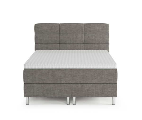 Boxspringbett MIDNIGHT grau 140 x 200 cm