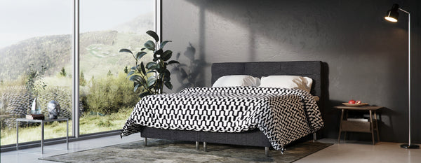 Boxspringbett MIDNIGHT anthrazit 140 x 200 cm