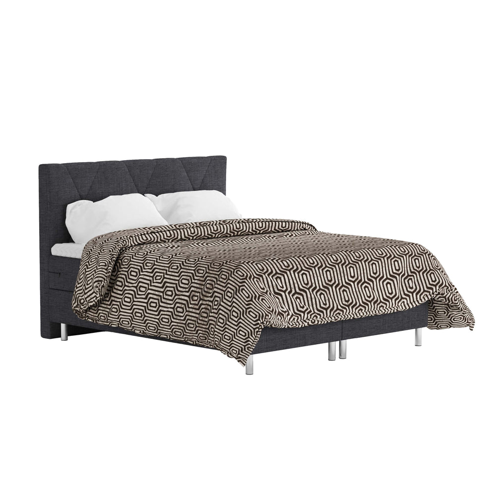 Box spring bed TWILIGHT anthracite 160 x 200 cm