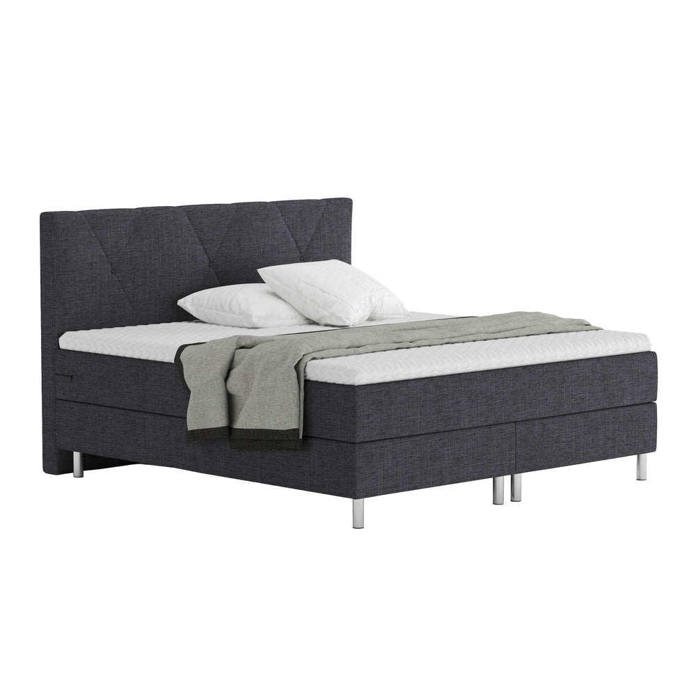 Sommier tapissier TWILIGHT gris foncé 180 x 200 cm