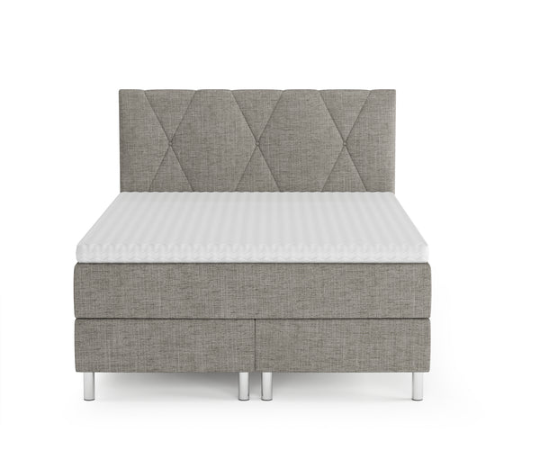 Boxspringbett TWILIGHT grau 140 x 200 cm