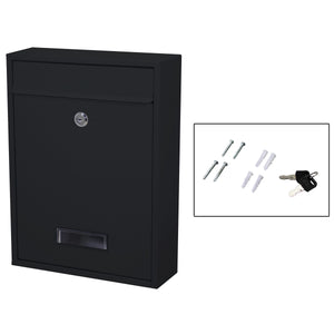 Mailbox 26 x 35 cm, black