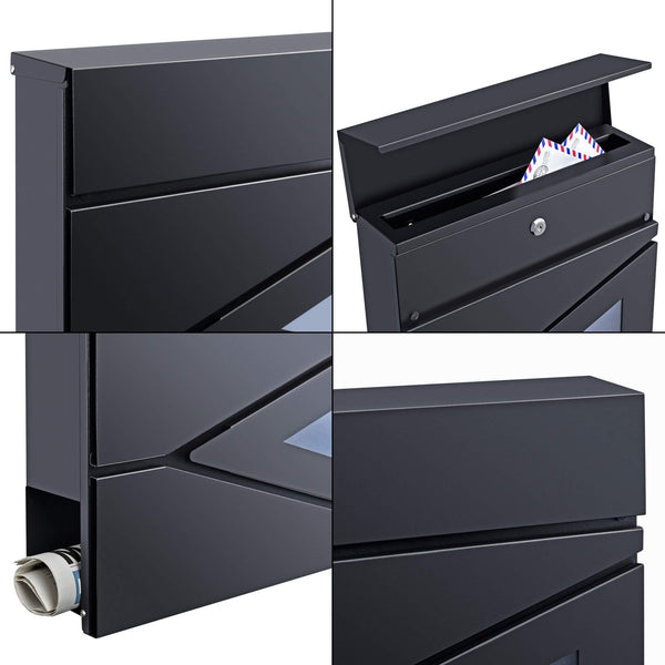 Schönburg mailbox 37x37x11cm steel anthracite