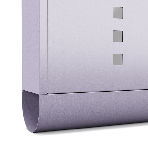 Mailbox with newspaper compartment 33 x 30 cm grey