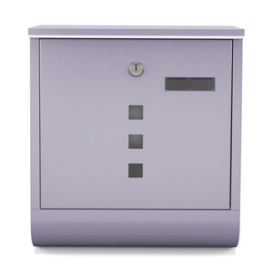 Mailbox with newspaper compartment 33 x 30 cm grey