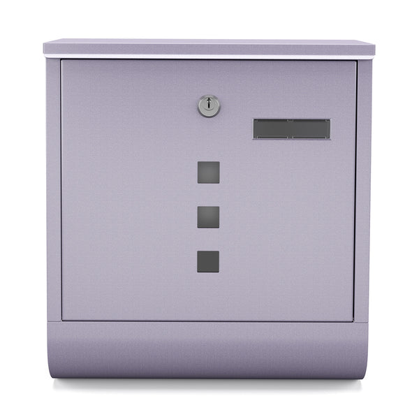 Mailbox with newspaper compartment 33 x 30 cm grey