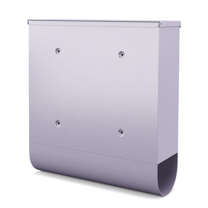 Mailbox with newspaper compartment 33 x 30 cm grey