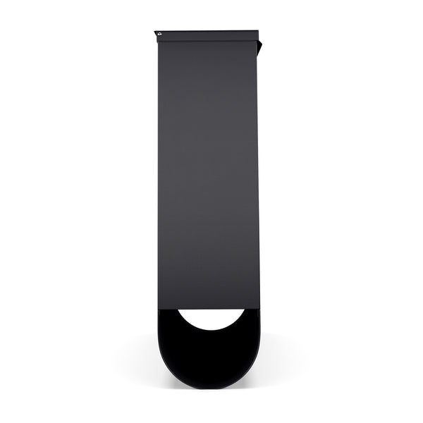 Boîte aux lettres avec compartiment à journaux 33 x 30 cm noire