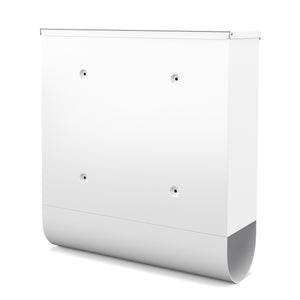 Mailbox with newspaper compartment 33 x 30 cm white