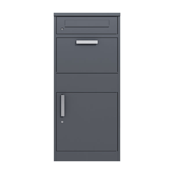 Boîte aux lettres avec compartiment à colis 50 x 112 cm anthracite