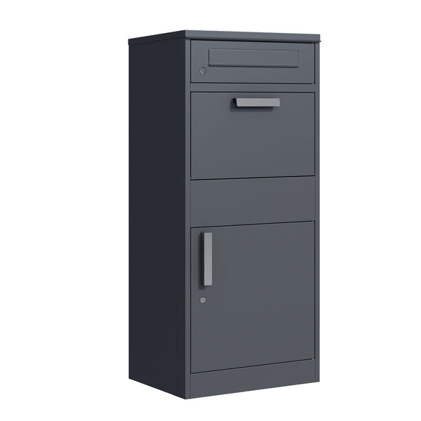Boîte aux lettres avec compartiment à colis 50 x 112 cm anthracite