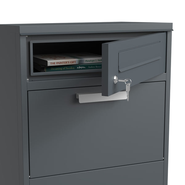 Boîte aux lettres avec compartiment à colis 50 x 112 cm anthracite