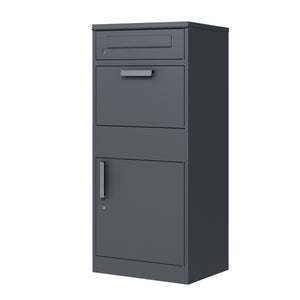 Boîte aux lettres avec compartiment à colis 50 x 112 cm anthracite