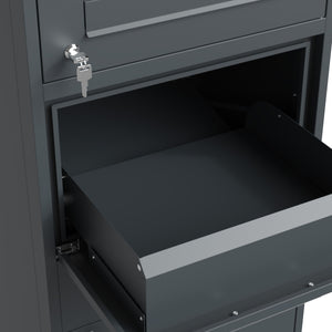 Boîte aux lettres avec compartiment à colis 50 x 112 cm anthracite