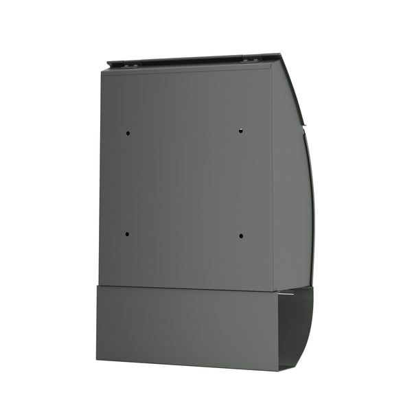 Briefkasten mit Zeitungsfach 40 x 30 cm schwarz
