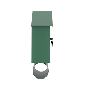 Briefkasten mit Zeitungsfach 43 x 49 cm grün