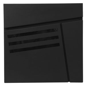 Briefkasten mit Zeitungsfach pulverbeschichtet schwarz
