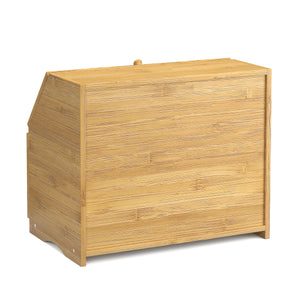 Brotkasten Bambus 2 Etagen mit Sichtfenster 39 x 25 x 32 cm