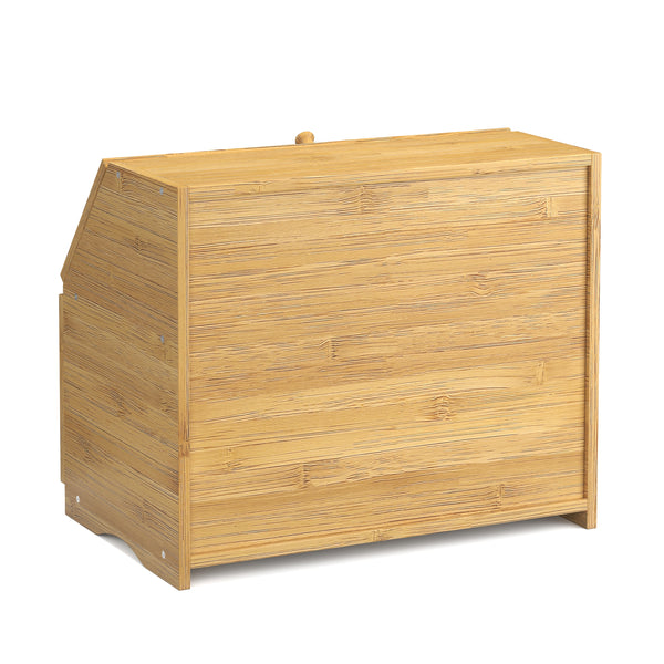Brotkasten Bambus 2 Etagen mit Sichtfenster 39 x 25 x 32 cm