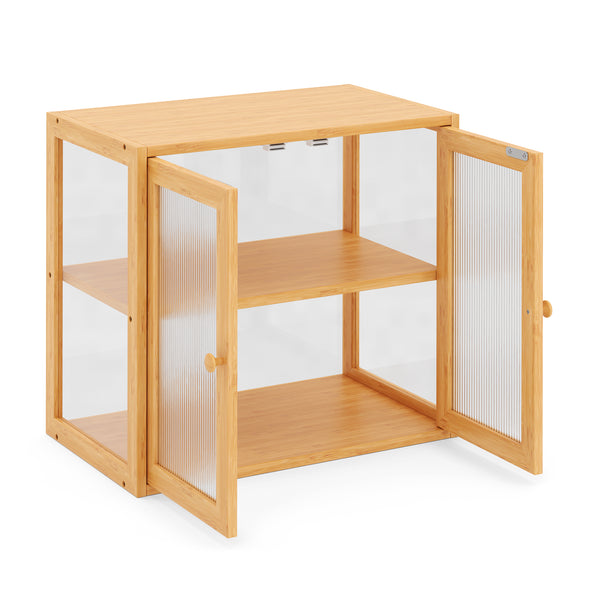 Brotkasten Bambus BRIO 2 Etagen mit Sichtfenster 42 x 25 x 38 cm