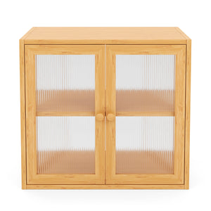 Brotkasten Bambus BRIO 2 Etagen mit Sichtfenster 42 x 25 x 38 cm