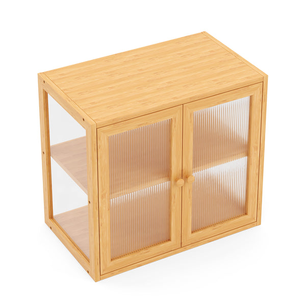 Brotkasten Bambus BRIO 2 Etagen mit Sichtfenster 42 x 25 x 38 cm